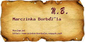 Marczinka Borbála névjegykártya