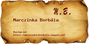 Marczinka Borbála névjegykártya